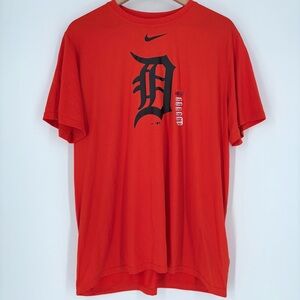 Nike Mens Orange Detroit Tigers Legend Fuse Large Logo Dri-FIT T-Shirt